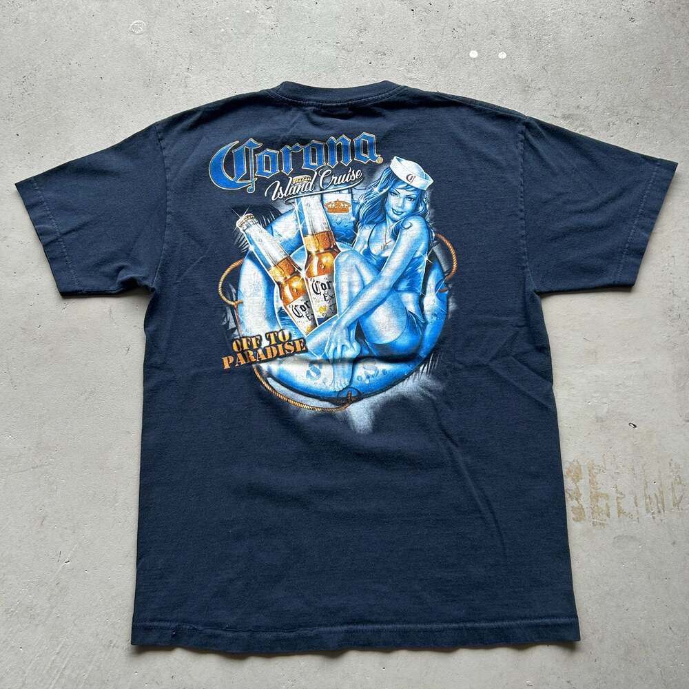 Vintage Corona Extra Island Cruise Off To Paradise Graphic T-Shirt